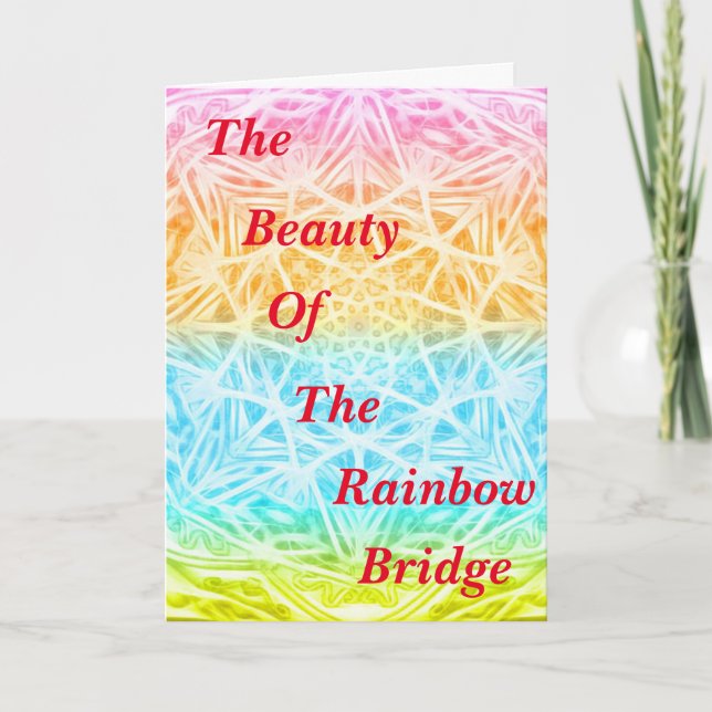 Poem: Reunion At The Rainbow Bridge POBY Folded Card (Front)