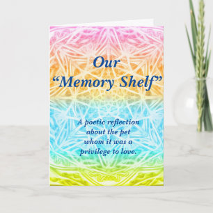 Poem: Special Memories Of A Pet, Folded Card POBG