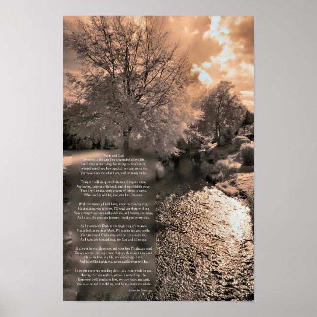 Poem to Parents of the Bride Poster (Front)