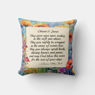 Poem Wedding Blessing Throw Pillow
