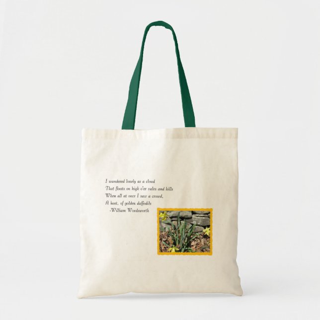 Poem With Daffodils Tote Bag (Front)