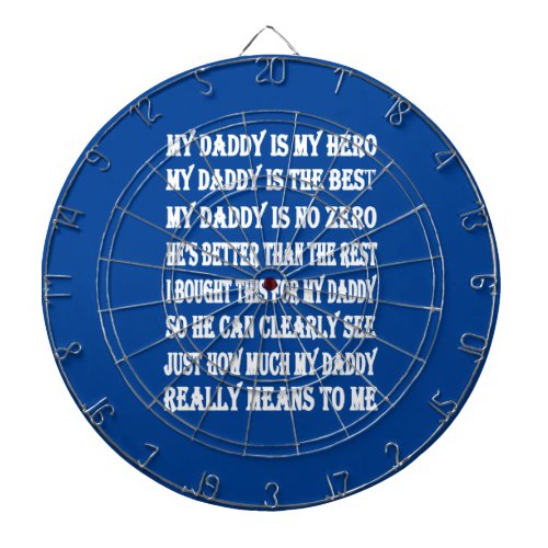 Poems For Daddy on Fathers Day Dart Board