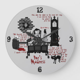 'Poe's Madness' (Version 2) Clock