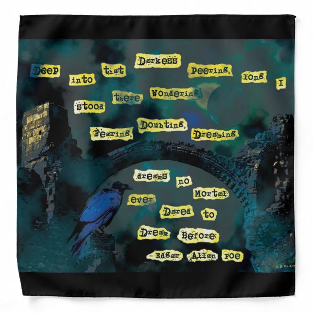 Poe's Raven Bandana (Front)