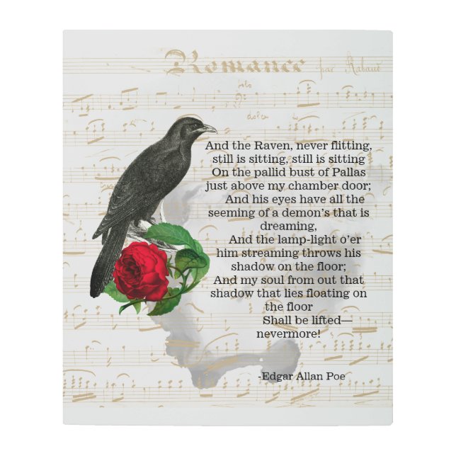Poe's The Raven Collage Art  (Front)