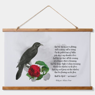 Poe's The Raven Hanging Tapestry