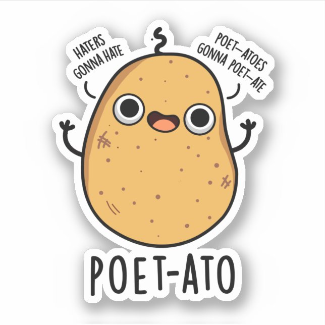 Poet-ato Funny Veggie Potato Pun  Sticker (Front)