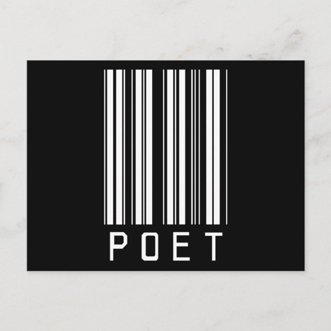 Poet Bar Code Postcard (Front)