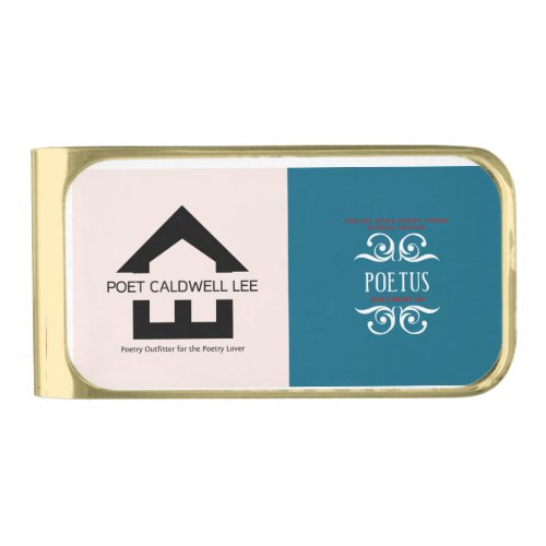 Poet Caldwell Lee Products Gold Finish Money Clip