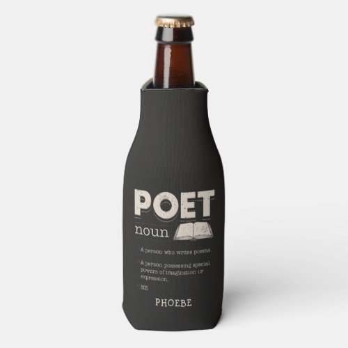 Poet Definition Gag Funny Poetry Writer Gag Bottle Cooler