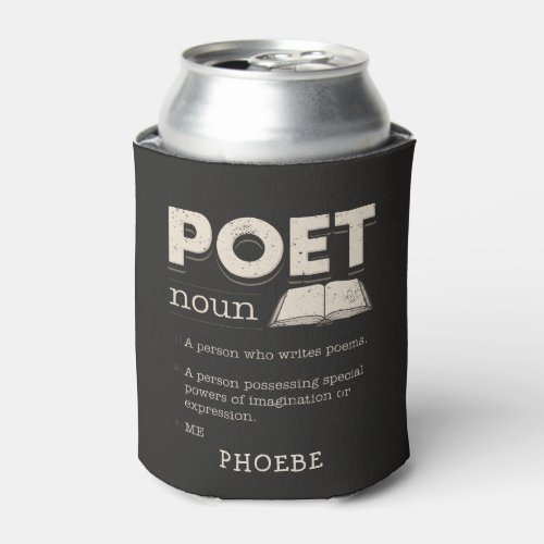 Poet Definition Gag Funny Poetry Writer Novelty Can Cooler