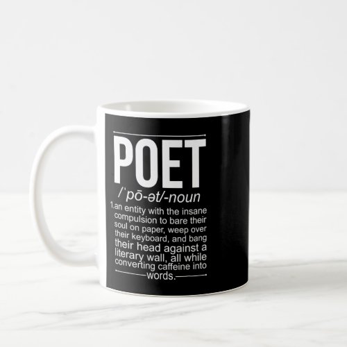 Poet Definition Poetry Poem Writer Poetry Lover Coffee Mug