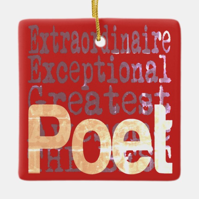 Poet Extraordinaire Ceramic Ornament (Front)