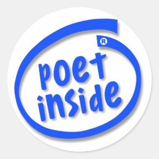 Poet Inside Classic Round Sticker