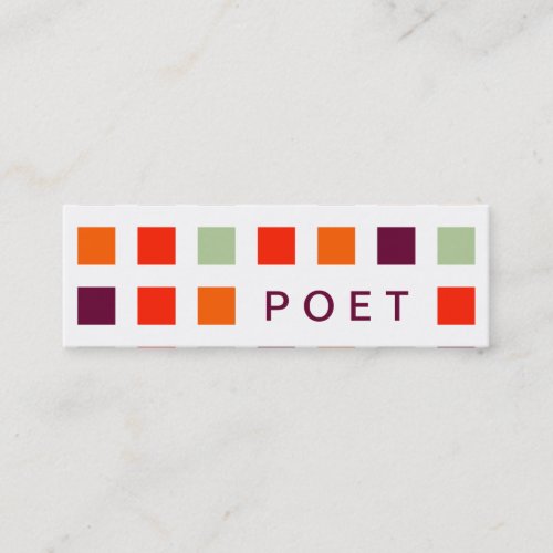 POET (mod squares) Business Card Template