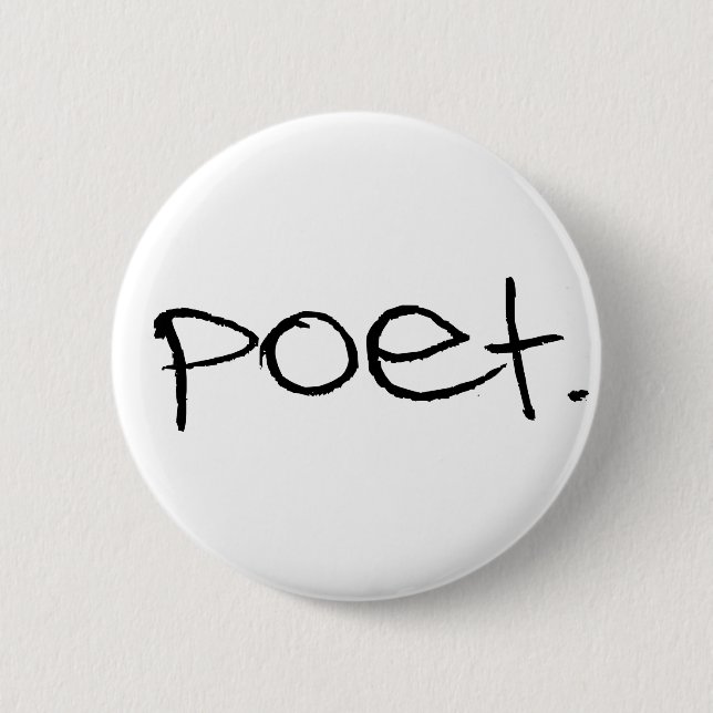 Poet Pinback Button (Front)