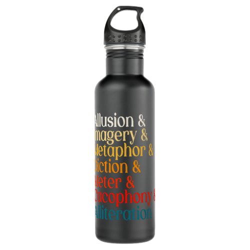 Poet Poetry Literature Lover Poem Writer Stainless Steel Water Bottle