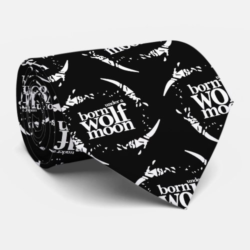 Poetic Born Under a Wolf Moon Claws Neck Tie