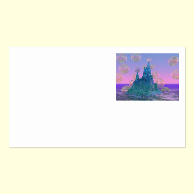 Poetic Mountain, Abstract Magic Teal Pink Double-Sided Standard Business Cards (Pack Of 100)