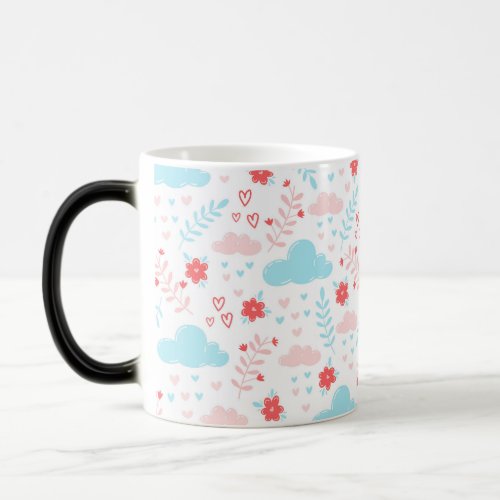 poetic patterns clouds and flowers magic mug