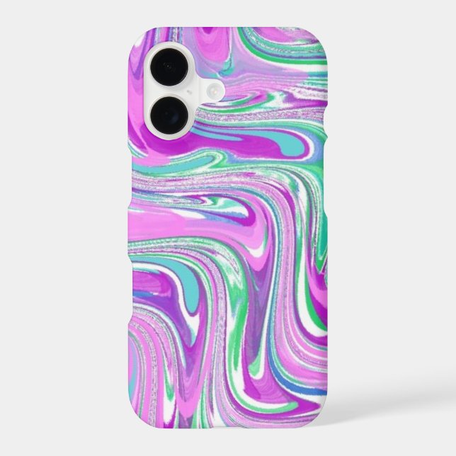 Poetic Purple Swirl Abstract Case-Mate iPhone Case (Back)