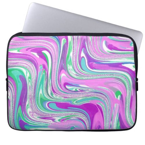 Poetic Purple Swirl Abstract Laptop Sleeve
