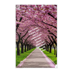 Poetic Quote Natural Scenery Wall Art – Cherry Blo