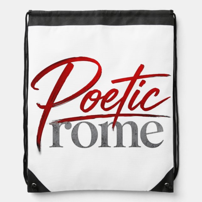 POETIC ROME DRAWSTRING BAG (Front)