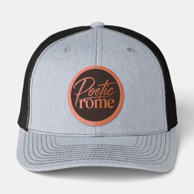 POETIC ROME LEATHER PATCH HAT (Front)