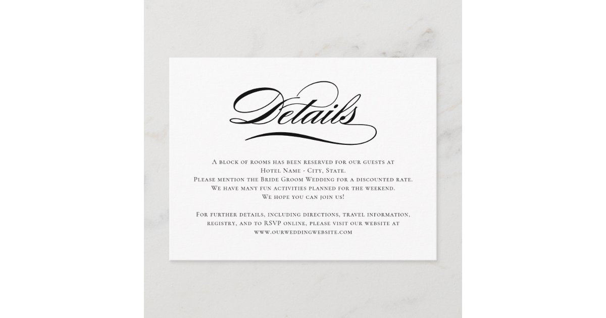 Poetic Script Editable Color Enclosure Card | Zazzle