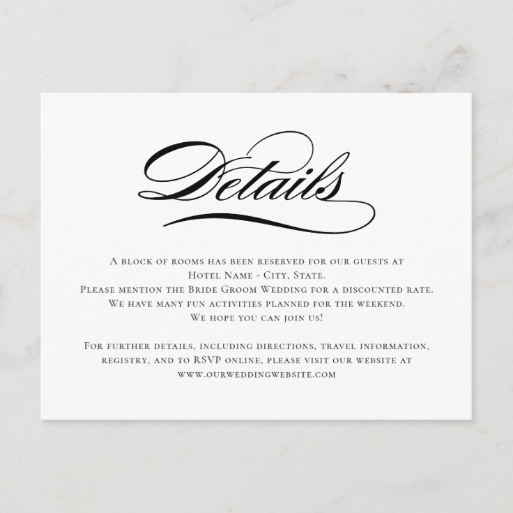 Poetic Script Editable Color Enclosure Card | Zazzle