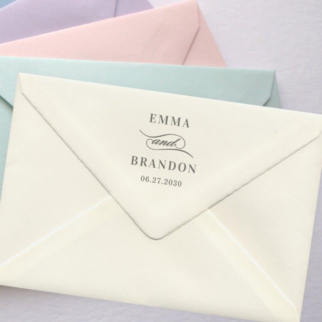 Poetic Script Wedding Self-Inking Stamp (Creator Uploaded)