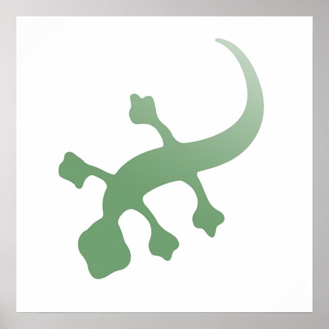 Poetica Gecko in Green Poster (Front)