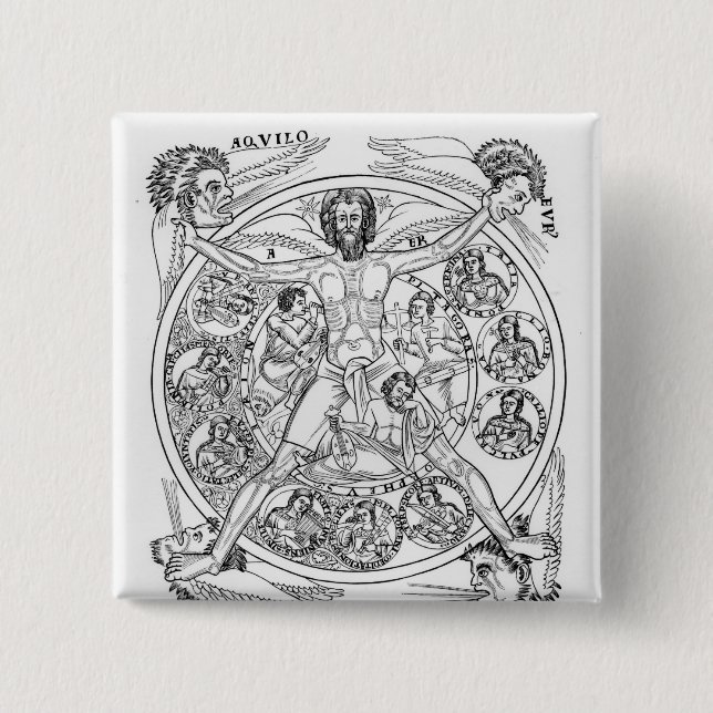 Poetry and Music Pinback Button (Front)