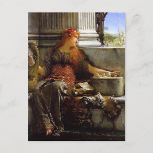 Poetry by Sir Lawrence Alma_Tadema Postcard