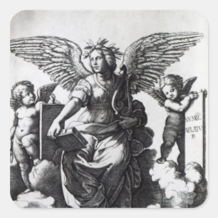 Poetry, c.1515 square sticker