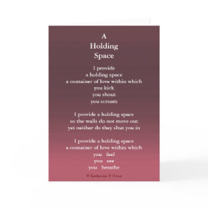 Poetry Card, Healing, Provide Holding Space Card