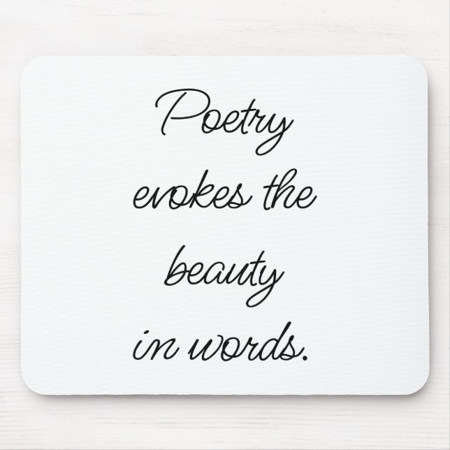 Poetry Evokes Mouse Pad (Front)