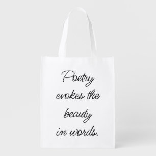 Poetry Evokes Reusable Grocery Bag