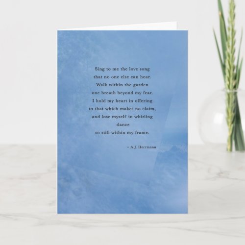 Poetry greeting card