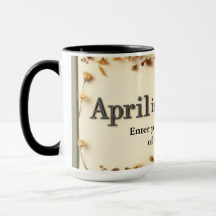 Poetry in Bloom Floral Literary Coffee Mug