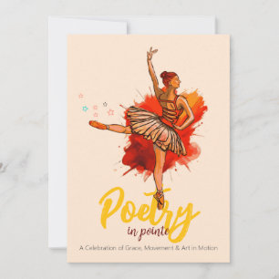 Poetry in Pointe Ballet Recital Performance Invi Invitation