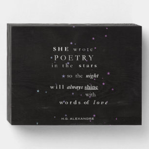Poetry in the Stars Wooden Box Sign