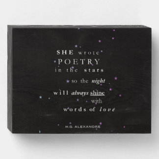 Poetry in the Stars Wooden Box Sign