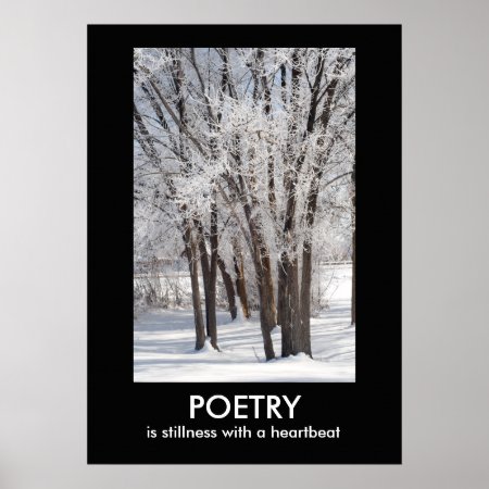 Poetry Inspirational Nature Photo Poster
