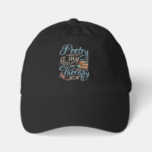 Poetry Is My Therapy Cute Poet Poem Writer Youth Dad Hat