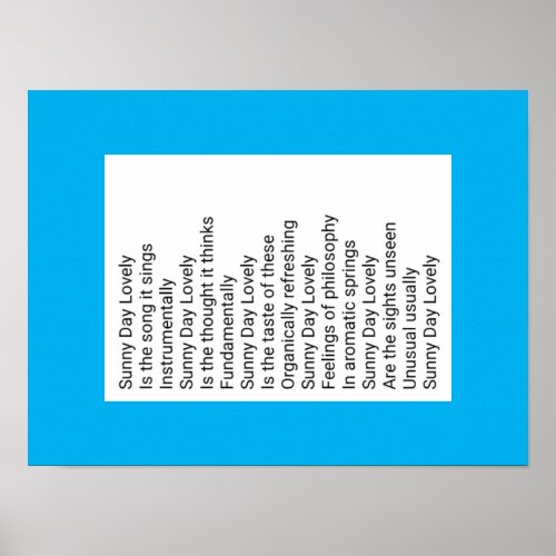 Poetry  Motion Print Value Poster Paper Matte