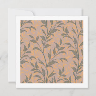 Poetry of Leaves Earthy Olive Glow Botanical Card