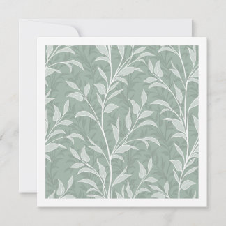 Poetry of Leaves Earthy Soft Sage Botanical Card