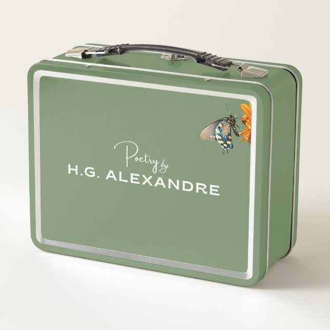 Poetry Painted Softly–Metal Lunchbox (Back)